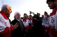 بازدید از یکی از پایگاه‌های امداد و نجات جمعیت هلال‌احمر در مسیر اتوبان سمنان - تهران