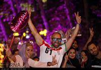 جشن مردمی پیروزی روحانی در چهارراه پارک وی تهران